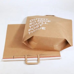 Veľkoobchodná ekologická kraftová papierová taška Ziplock Bag Accept To Custom