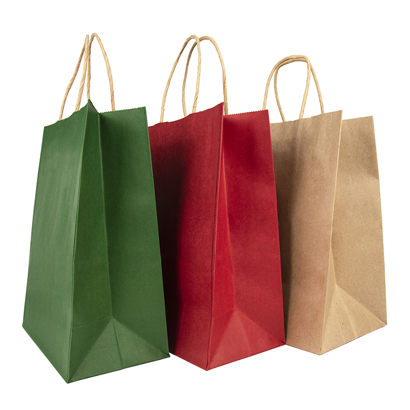 Výrobná cena veľkoobchodné kraft papierové darčekové baliace tašky s rukoväťou
