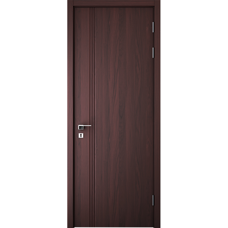 Juodo riešutmedžio medinės kompozicinės vidaus durys Teminis vaizdas