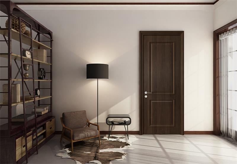 Interiérové ​​drevené kompozitné dvere so spodným automatickým tesnením