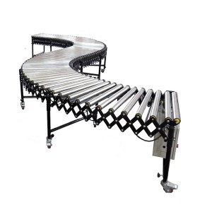 Flexible retractable-roller conveyor