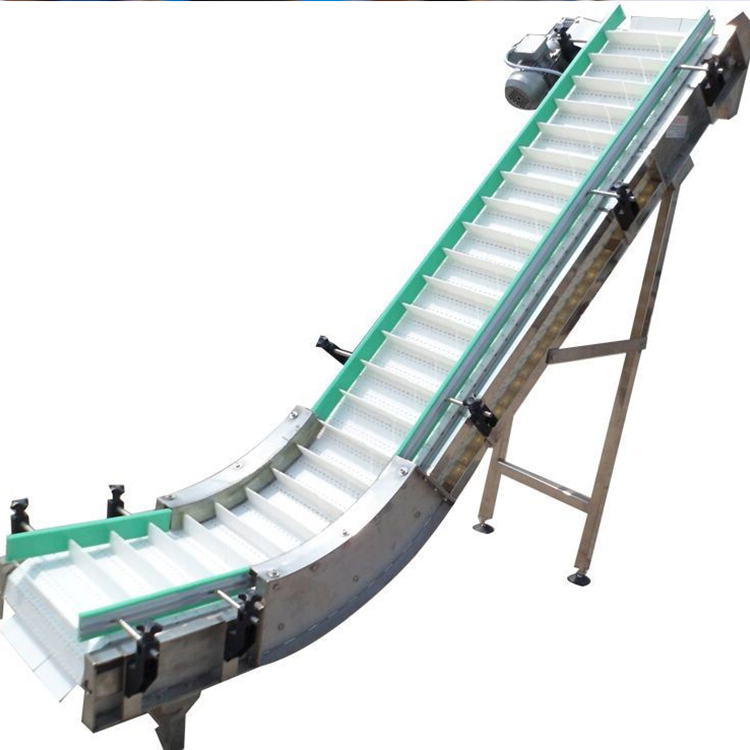 Inclined modular belt conveyor