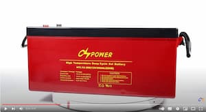 Видео: HTL12-300 CSPower Ҳарорати баланди Deep Cycle Gel Батареяи офтобии 12V 300AH