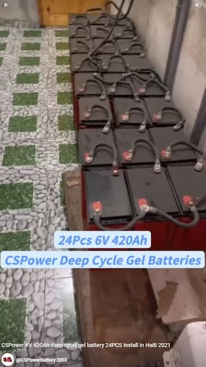 Видео: Батареяҳои CSPower 6V 420Ah Deep Cycle GEL барои системаи офтобии хонагӣ (Дар Гаити 2021 насб карда шудааст)