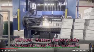 Видео: Ҷамъоварии худкори батарея бо плитаи сурб (CSPower Battery Factory Daily)