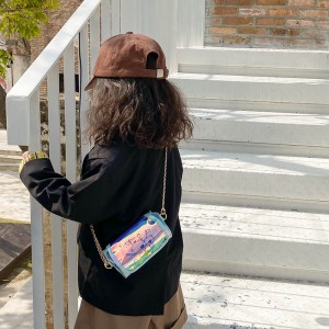 Borsa per bambini 2022 Summer New Laser Pillow Bag Exotic Girl Wearing Bag Princess Lovely Messenger Bag