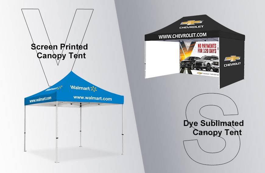 Screen Printed Canopy Tent VS Dye Sublimated Canopy Tent