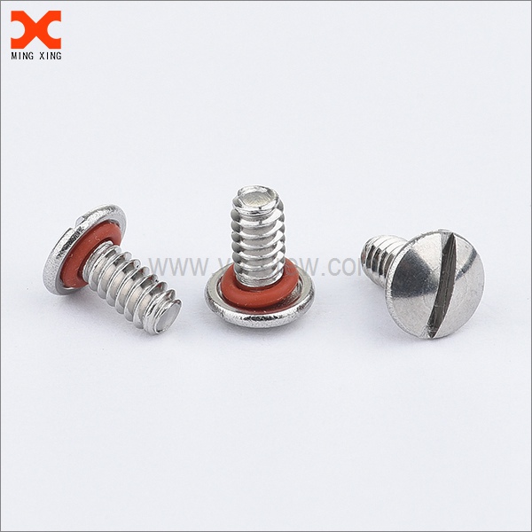 truss head slotted sealing screw with o ring