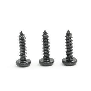 Black Small Self Tapping Screws Phillips Pan Head