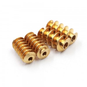 Brass Worm Gear Rad Miwwelen Brass Connecting Insert Nut
