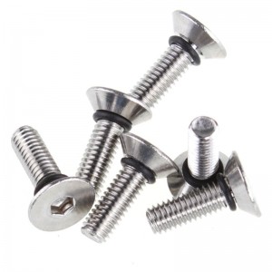 Bolt ກັນນ້ໍາ o ring screws ເຕົ້າຮັບ hexagon ການຜະນຶກດ້ວຍຕົນເອງ