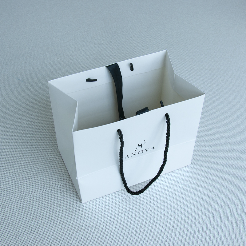 Gepasmaakte LOGO-druk van draagbare tassak inkopiehandvatselsak Uitgestalte beeld