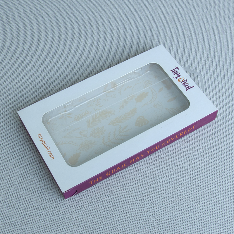 Custom mobile phone case drawer packing boxes with clear window