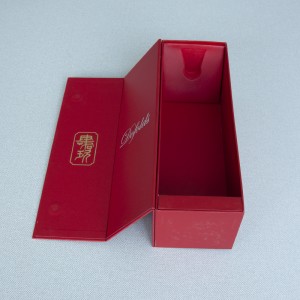 Custom na magnetic foldable wine packing box