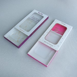 Scatole di imballaggio personalizzate per cassetti per custodie per cellulari con finestra trasparente