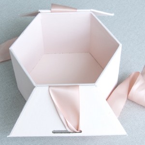 Custom Hexagon Double Door Gift Box Magnetic Closure Packaging Box