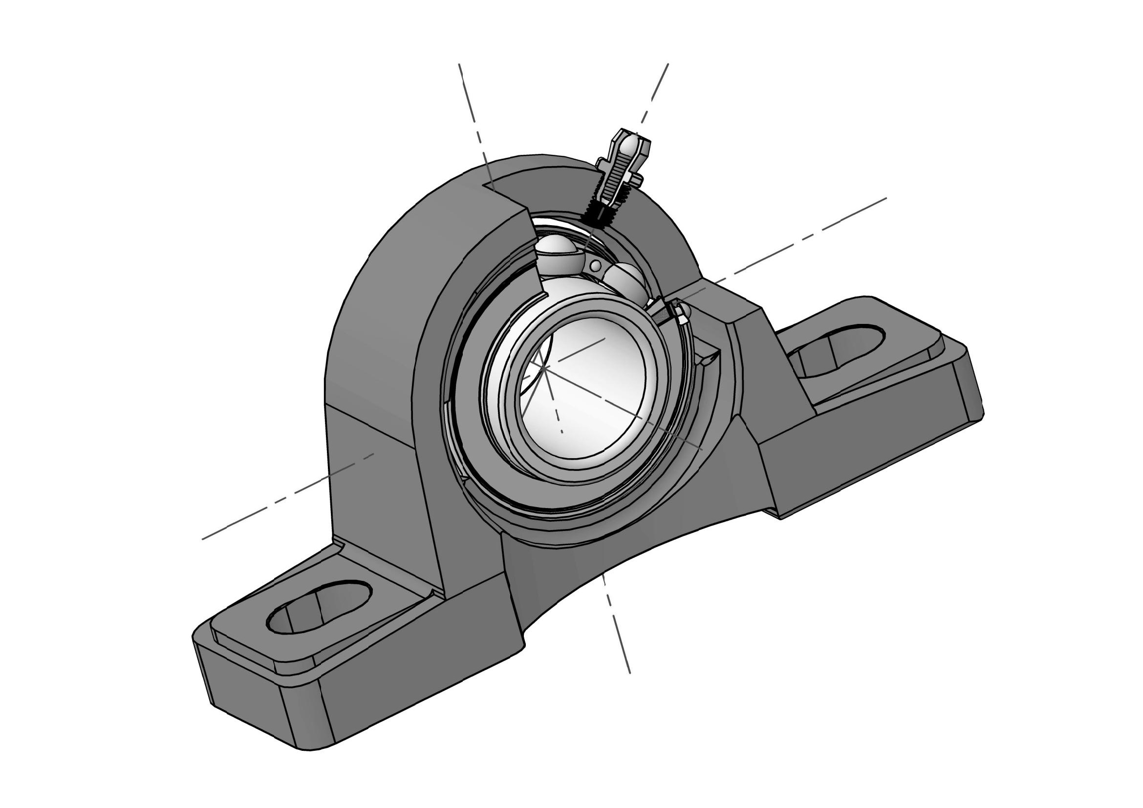 UCP305 25 мм көзөнөк менен жаздык блок шар подшипник бирдиктери