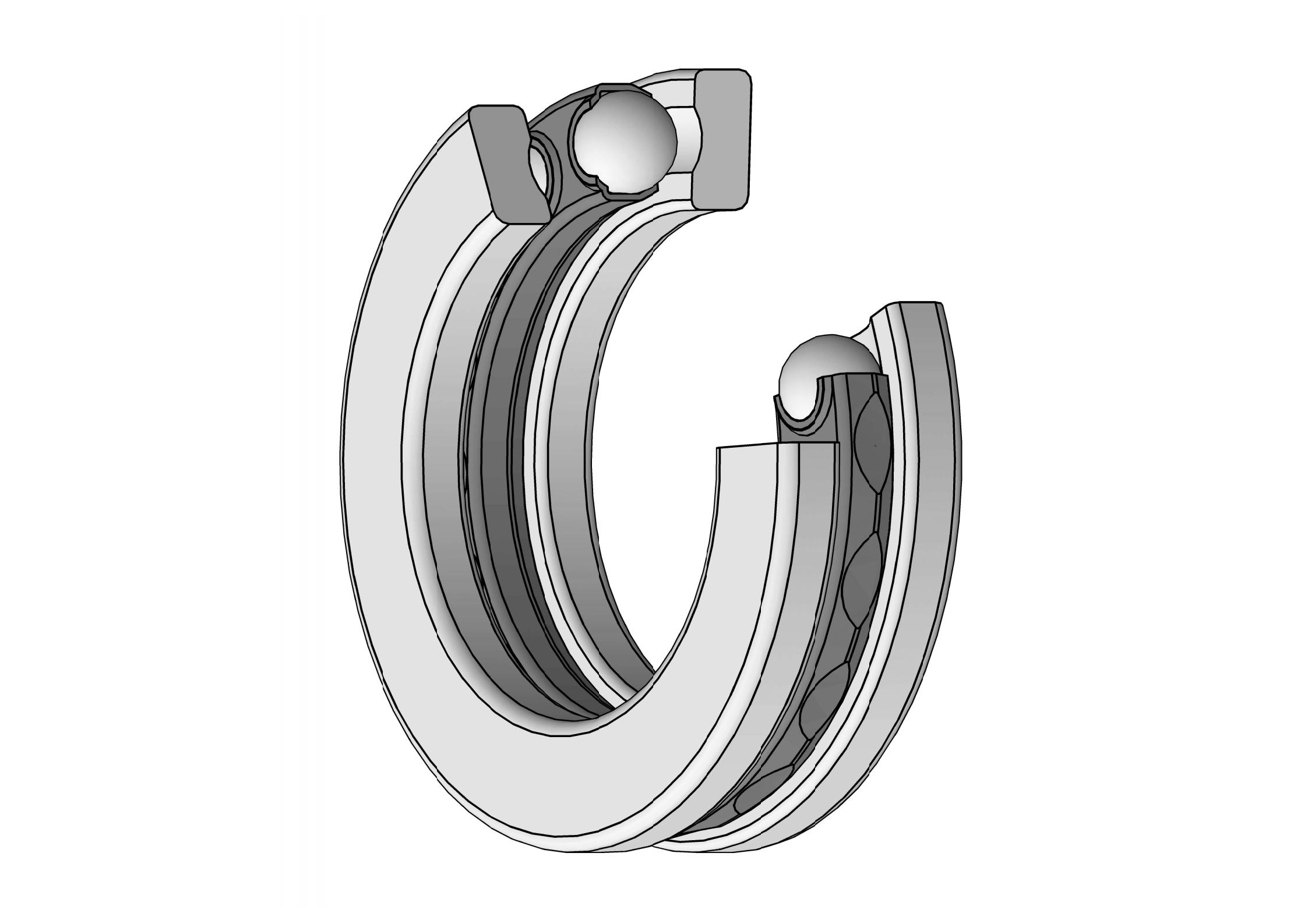 51316 ទិសដៅតែមួយ Thrust ball bearings