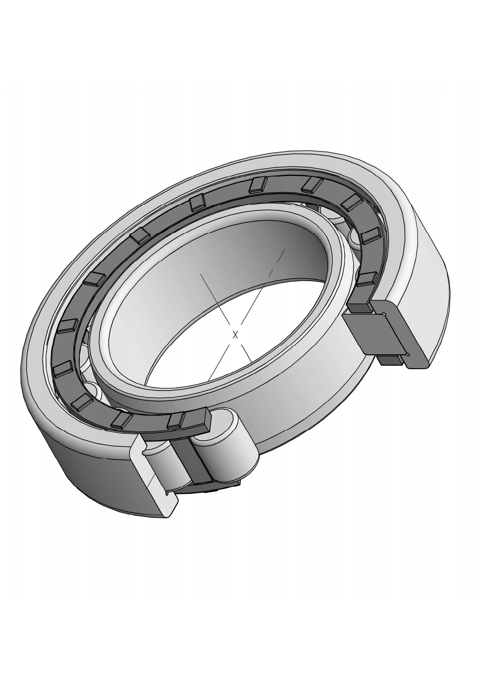 NU2310-E baris tunggal Cylindrical roller bearing