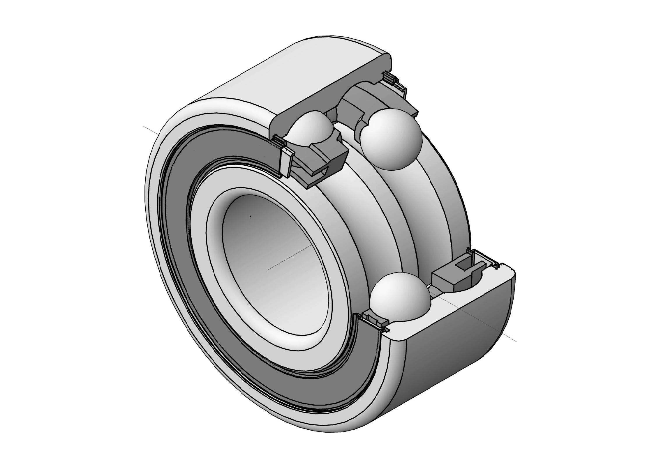 4208 T, 4208-2RS T နှစ်ထပ်အတန်း Deep groove Ball bearing