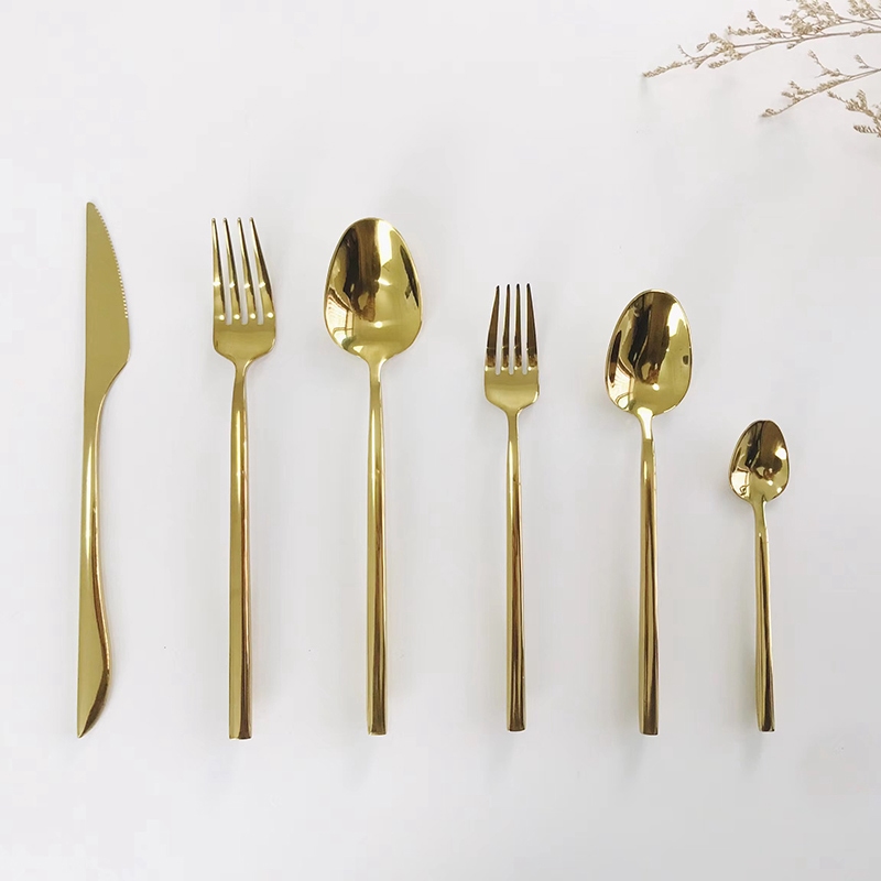 Inaprubahan ng FDA ang Stainless Steel Vintage Design Cutlery Set na may Espesyal na Handle para sa Wedding Ceremony