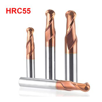 HRC55 2 flute China AlTiN Copper Coating Ball Nose end mill Featured Image
