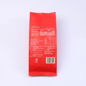 Bolsa de papel Kraft con sello cuádruple personalizado para refrigerio