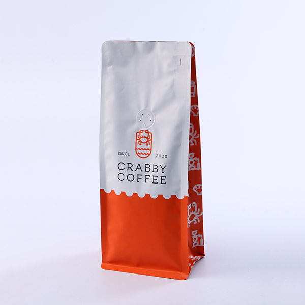 Customized Preprinted Block Bottom Pouch For Coffee Beans Featured Image