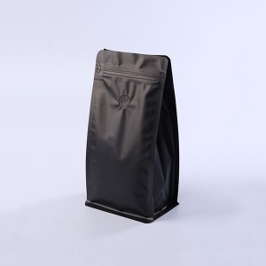 500 g flatbunnspose med lommeglidelås og ventil