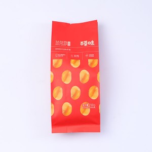 Customized Quad Seal Kraft Paper Pouch For Snack