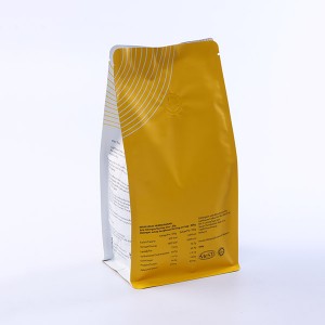 Bolsa de fundo de bloco pré-impressa personalizada para grãos de café