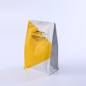 Op maat gemaakte zak met platte bodem voor koffiebonen