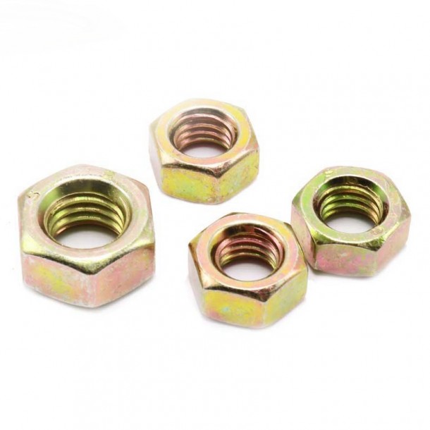 Color Galvanized Yellow Zinc Plated DIN934 Hex Nut