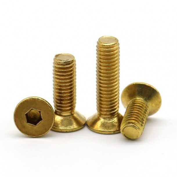 Manufacturer Direkta nga Brass Copper DIN7991 CSK Flat Head Hex Socket Bolt Screw