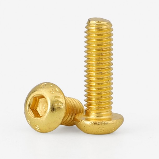 Copper Brass ISO7380 Hex Socket Button Head Security Cap dunƙule Bolt
