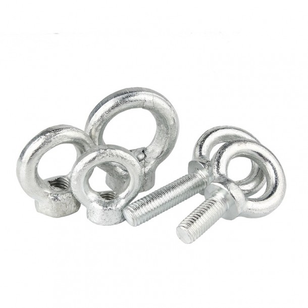 White Blue Zinc Plated Galvanized DIN580 Triangle Ring Lifting Hook Eye Bolts