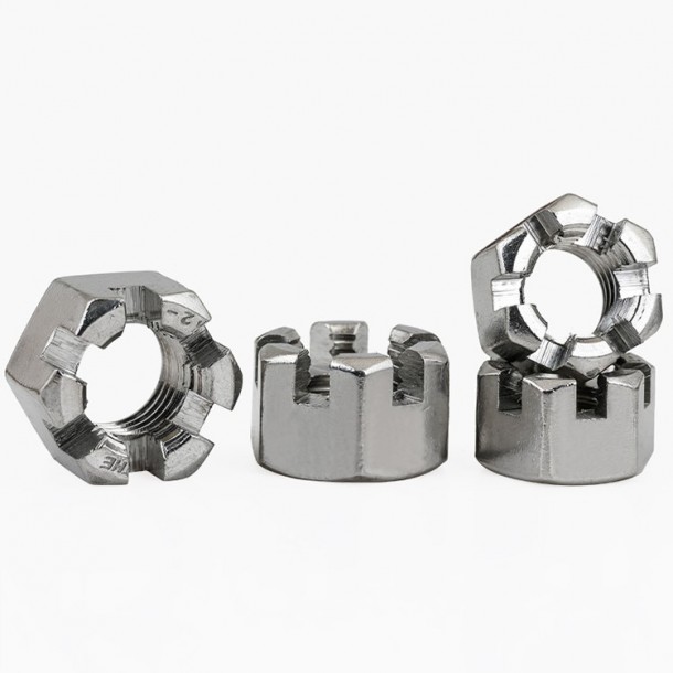 Stainless Steel A2 70 A4 80 Din935 Hex Slotted Ary Castle Nuts