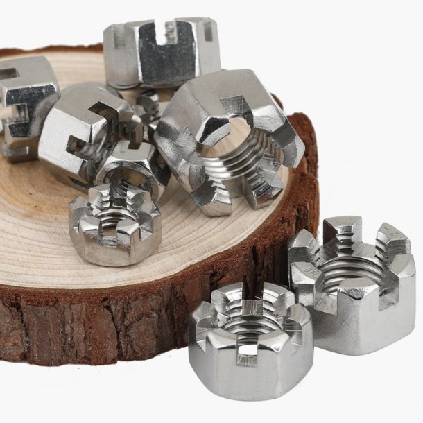 Dur Di-staen A2 70 A4 80 Din935 Hex Slotted And Castle Nuts