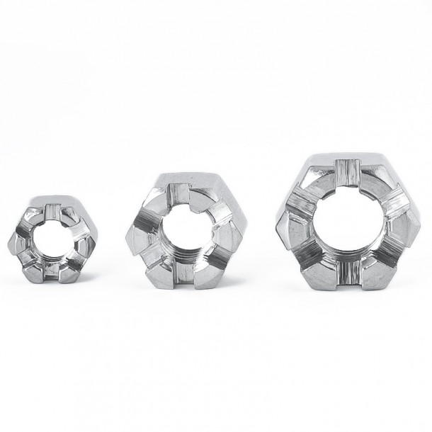 Stainless Steel A2 70 A4 80 Din935 Hex Slotted And Castle Nuts