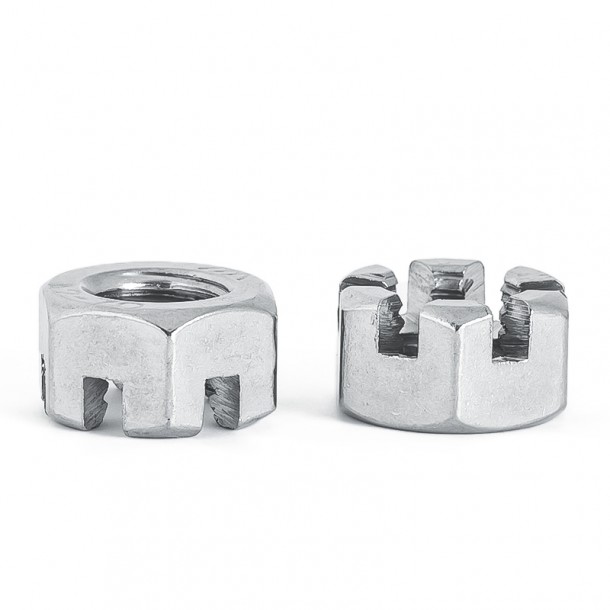 Stainless Steel A2 70 A4 80 Din935 Hex Slotted En Castle Nuts