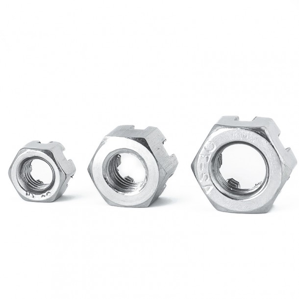Stainless Steel A2 70 A4 80 Din935 Hex Slotted Ug Castle Nuts