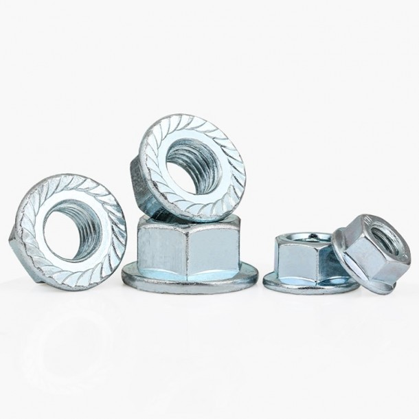 Galvanized White Blue Zinc Plated DIN 6923 Hex Flange Nut with Bolt