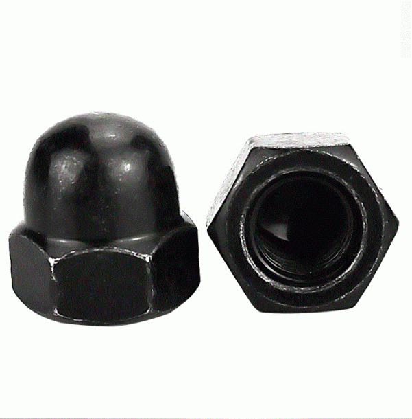 Черные оцинкованные оксидные шестигранные куполообразные гайки DIN1587