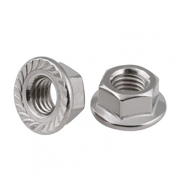 Stainless Steel A2 A4 70 80 DIN 6923 Hex Flange Nut With Bolt