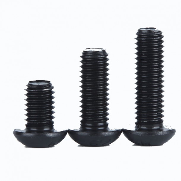 Crni oksid, crni pocinčani ISO7380 šesterokutni vijak s gumbom i sigurnosnom kapicom