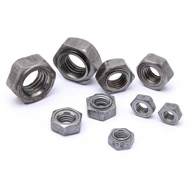 DIN 929 Carbon Steel / Stainless Steel Hexagon Weld Nuts