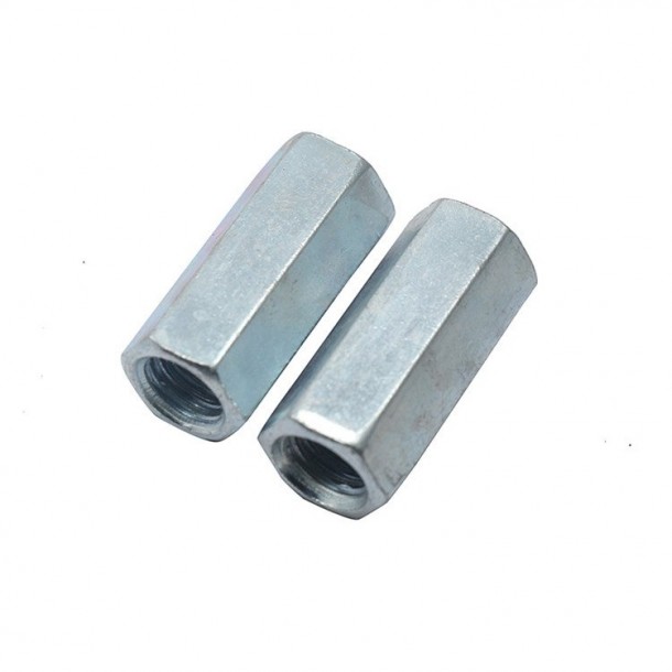 Galvanized White Blue Zinc Plated DIN6334 Hex Coupling Long Nut
