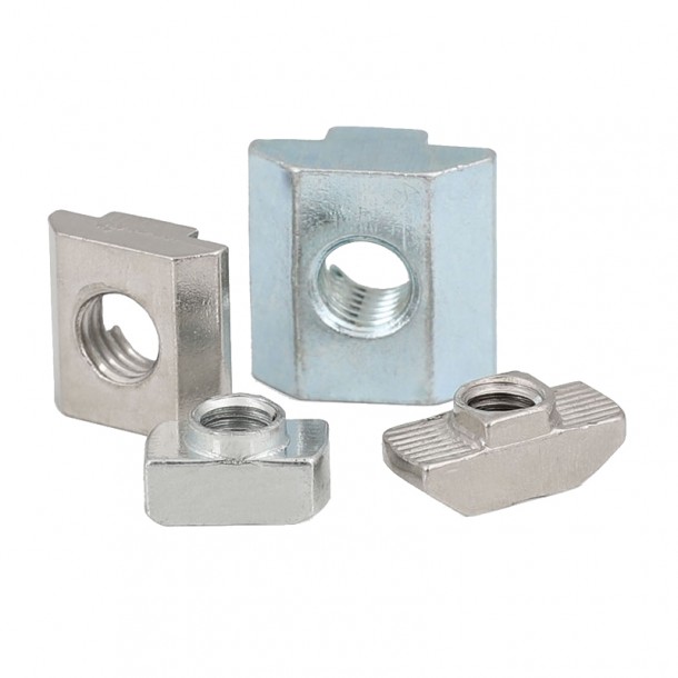 Stainless / Carbon Steel Galvanized White Zinc Plated Slider T Slot Nut T-nut