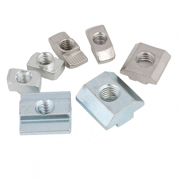 Stainless/Carbon Steel Galvanized White Zinc Plated Slider T Slot Nut T-nut