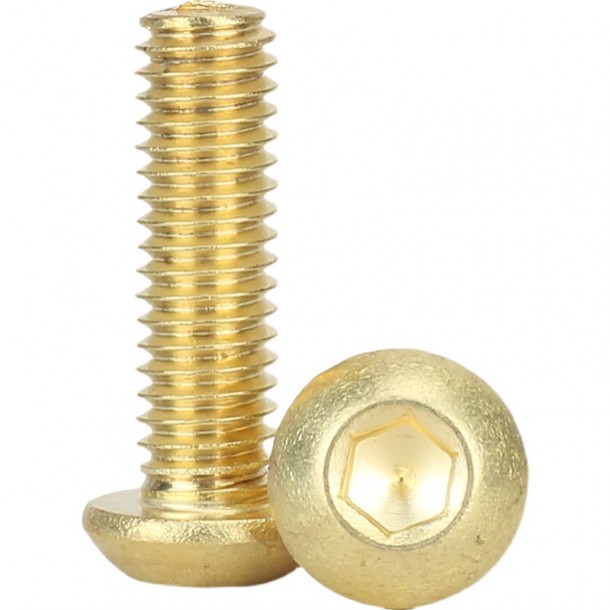 Copper Brass ISO7380 Hex Socket Button Head Security Cap Screw Bolt
